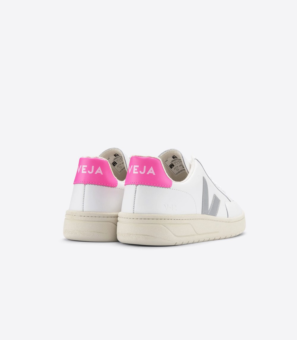 Veja Sneakers Womens - V-12 Leather - White - 0687YVOWZ